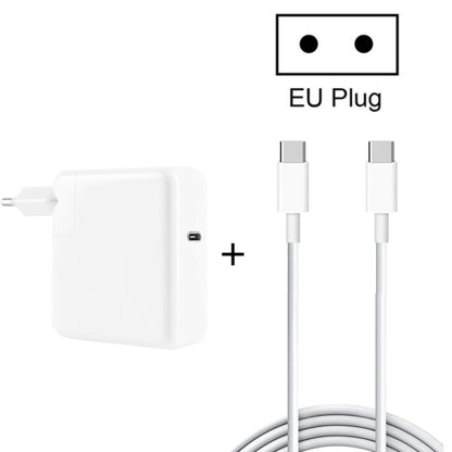 2 in 1 PD3.0 30W USB-C / Type-C Travel Charger พร้อมเท้าที่ถอดออกได้ PD3.0 3A USB-C / Type-C ถึง USB-C / Type-C ชุดสายเคเบิลข้อมูลชาร์จเร็ว, ความยาวสายเคเบิล: 1 ม.,ปลั๊กสหภาพยุโรป, 1m EU Plug