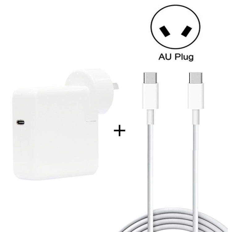 2 in 1 PD 30W USB-C / Type-C + 3A PD 3.0 USB-C / Type-C ถึง USB-C / Type-C ชุดสายเคเบิลข้อมูลชาร์จเร็ว, ความยาวสายเคเบิล: 2 ม., ปลั๊ก AU, 2m AU Plug