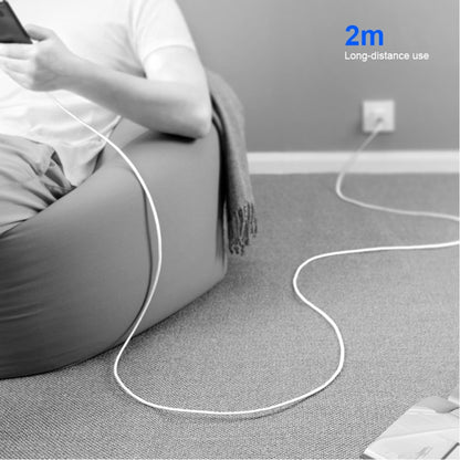 2 in 1 PD 30W USB-C / Type-C + 3A PD 3.0 USB-C / Type-C ถึง USB-C / Type-C ชุดสายเคเบิลข้อมูลชาร์จเร็ว, ความยาวสายเคเบิล: 2 ม., ปลั๊ก AU, 2m AU Plug