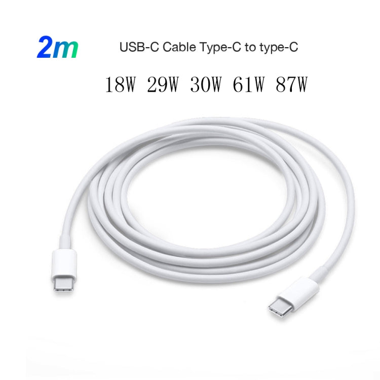 2 in 1 PD 30W USB-C / Type-C + 3A PD 3.0 USB-C / Type-C ถึง USB-C / Type-C ชุดสายเคเบิลข้อมูลชาร์จเร็ว, ความยาวสายเคเบิล: 2 ม., ปลั๊ก AU, 2m AU Plug