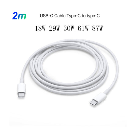 2 in 1 PD 30W USB-C / Type-C + 3A PD 3.0 USB-C / Type-C ถึง USB-C / Type-C ชุดสายเคเบิลข้อมูลชาร์จเร็ว, ความยาวสายเคเบิล: 2 ม., ปลั๊ก AU, 2m AU Plug