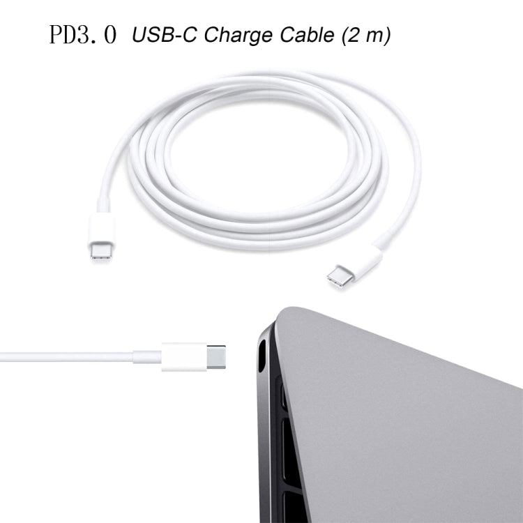 2 in 1 PD 30W USB-C / Type-C + 3A PD 3.0 USB-C / Type-C ถึง USB-C / Type-C ชุดสายเคเบิลข้อมูลชาร์จเร็ว, ความยาวสายเคเบิล: 2 ม., ปลั๊ก AU, 2m AU Plug