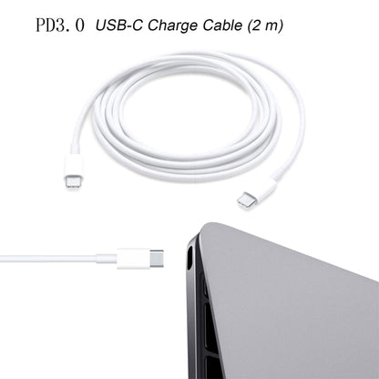 2 in 1 PD 30W USB-C / Type-C + 3A PD 3.0 USB-C / Type-C ถึง USB-C / Type-C ชุดสายเคเบิลข้อมูลชาร์จเร็ว, ความยาวสายเคเบิล: 2 ม., ปลั๊ก AU, 2m AU Plug