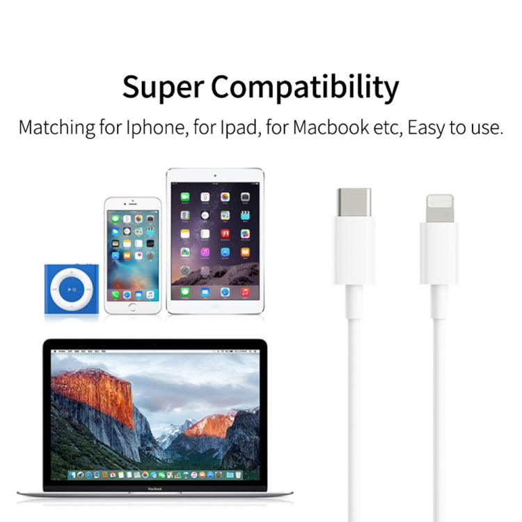 2 in 1 PD3.0 30W USB-C / Type-C Travel Charger พร้อมเท้าที่ถอดออกได้ PD3.0 3A USB-C / Type-C ถึง 8 Pin ชุดสายเคเบิลข้อมูลการชาร์จอย่างรวดเร็ว, ความยาวสายเคเบิล: 1 ม., ปลั๊ก AU, 1m
