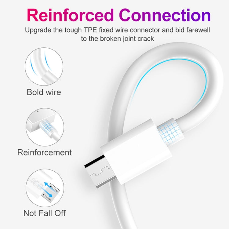 XJ-011 3A USB ชายกับ Micro USB ชายสายชาร์จข้อมูลอย่างรวดเร็ว, ความยาว: 1 ม, 1m