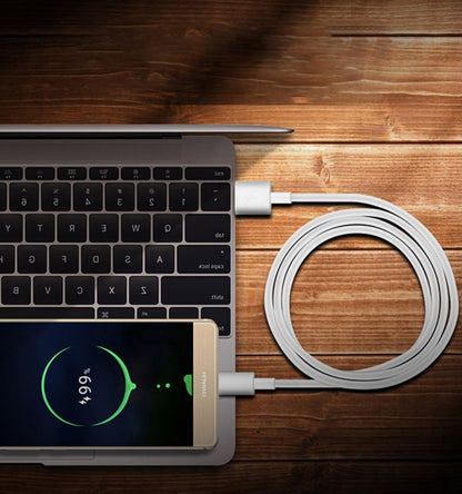 XJ016 2.4A USB ชายกับ TypeC / USBC ชายอินเตอร์เฟซการชาร์จอย่างรวดเร็วสายเคเบิลข้อมูลความยาว: 3 ม., Type-C / USB-C