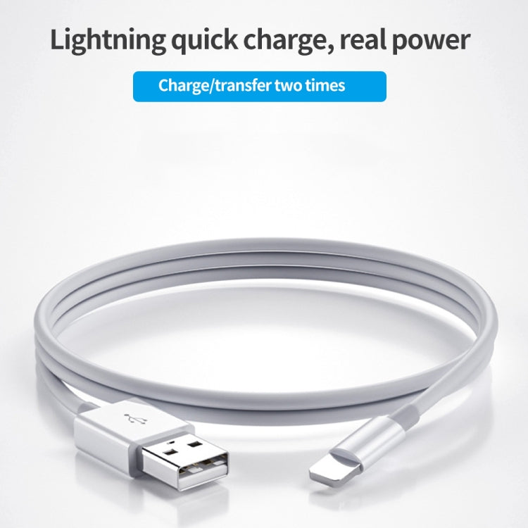 XJ-017 3A USB ชายถึง 8 พินสายเคเบิลข้อมูลการชาร์จอย่างรวดเร็วชายความยาว: 1 ม, 1m