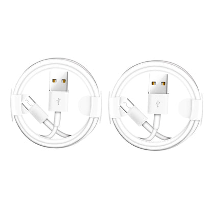 XJ-023 2 ชิ้น USB ชายกับไมโคร USB ชายอินเตอร์เฟซสายชาร์จ, ความยาว: 1 ม, Micro USB