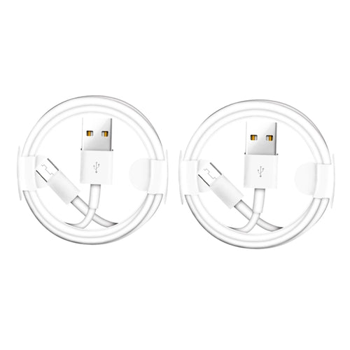 XJ-023 2 ชิ้น USB ชายกับไมโคร USB ชายอินเตอร์เฟซสายชาร์จ, ความยาว: 1 ม, Micro USB