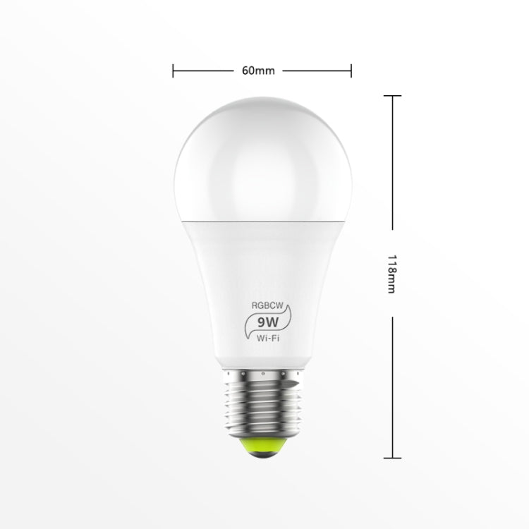 9W E27 RGBCW WIFI LED สมาร์ทหลอดไฟไร้สายสมาร์ทบ้านอัตโนมัติแสง, 220V