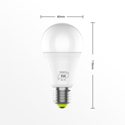9W E27 RGBCW WIFI LED สมาร์ทหลอดไฟไร้สายสมาร์ทบ้านอัตโนมัติแสง, 220V
