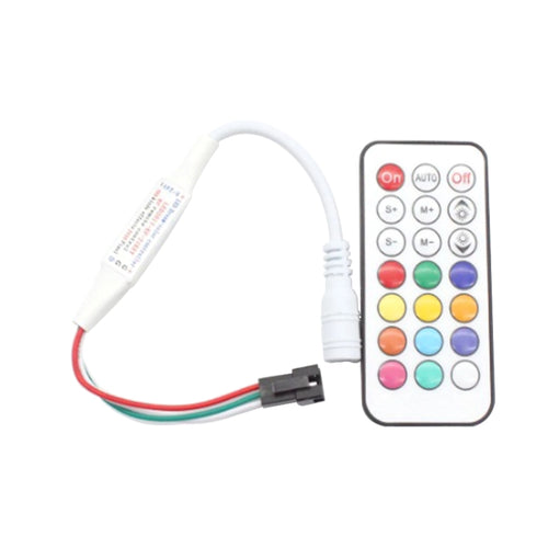 RGB LED Controller พร้อมรีโมทคอนโทรล RF 21 ปุ่มสำหรับ WS2812B WS2811 LED Strip