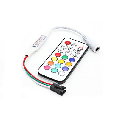 RGB LED Controller พร้อมรีโมทคอนโทรล RF 21 ปุ่มสำหรับ WS2812B WS2811 LED Strip