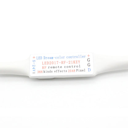 RGB LED Controller พร้อมรีโมทคอนโทรล RF 21 ปุ่มสำหรับ WS2812B WS2811 LED Strip