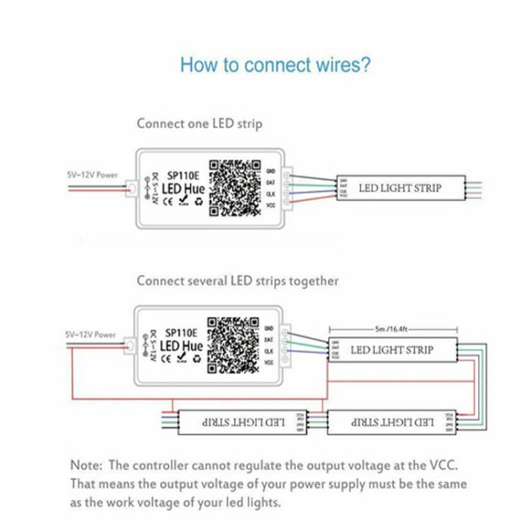 SP110E บลูทูธ Pixel Light Controller WS2811 WS2812B WS2812 dimmer SK6812 RGB RGBW APA102 WS2801 พิกเซล LED Strip IOS Android
