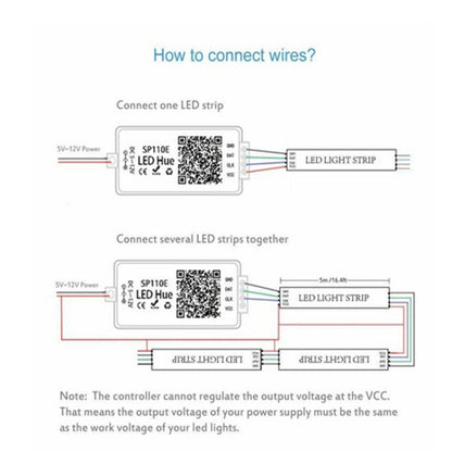 SP110E บลูทูธ Pixel Light Controller WS2811 WS2812B WS2812 dimmer SK6812 RGB RGBW APA102 WS2801 พิกเซล LED Strip IOS Android