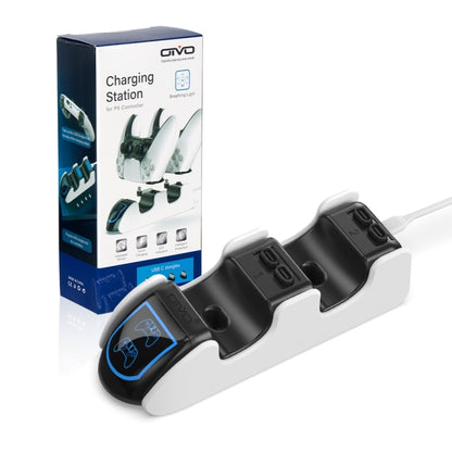 OIVO แท่นชาร์จแท่นชาร์จคู่สำหรับ PS5, IV-P5207