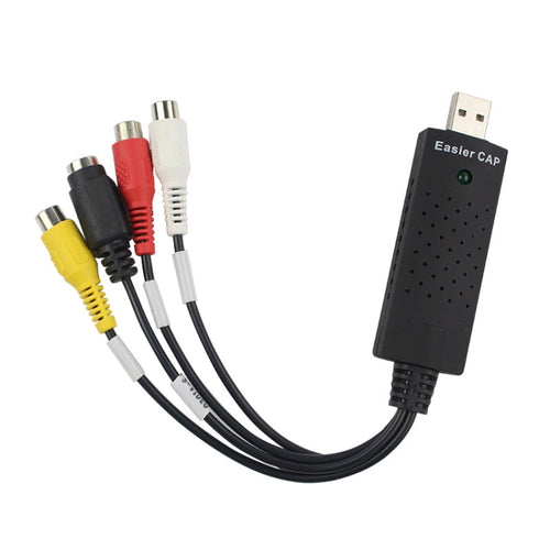 วิดีโอ USB 2.0 แบบพกพา + เสียงขั้วต่อ RCA หญิงถึงหญิงสำหรับทีวี / DVD / VHS รองรับ Vista 64 / win 7 / win 8 / win 10 / Mac OS