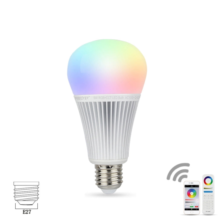 FUT012 E27 9W RGB + CCT หลอดไฟ LED 100V-240V สีรีโมทคอนโทรลสมาร์ทหลอดไฟ WiFi ไร้สาย 2.4G