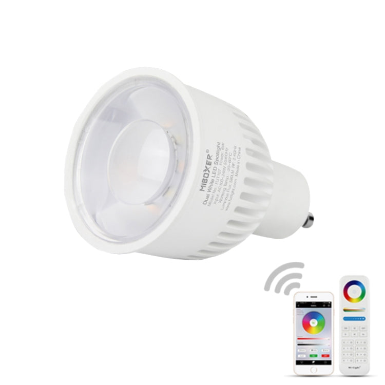 FUT107 GU10 สปอตไลท์หลอดไฟ LED CCT สีขาวคู่ 6 วัตต์สำหรับห้องนอนและห้องนั่งเล่น