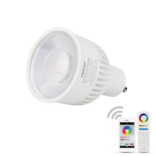 FUT107 GU10 สปอตไลท์หลอดไฟ LED CCT สีขาวคู่ 6 วัตต์สำหรับห้องนอนและห้องนั่งเล่น