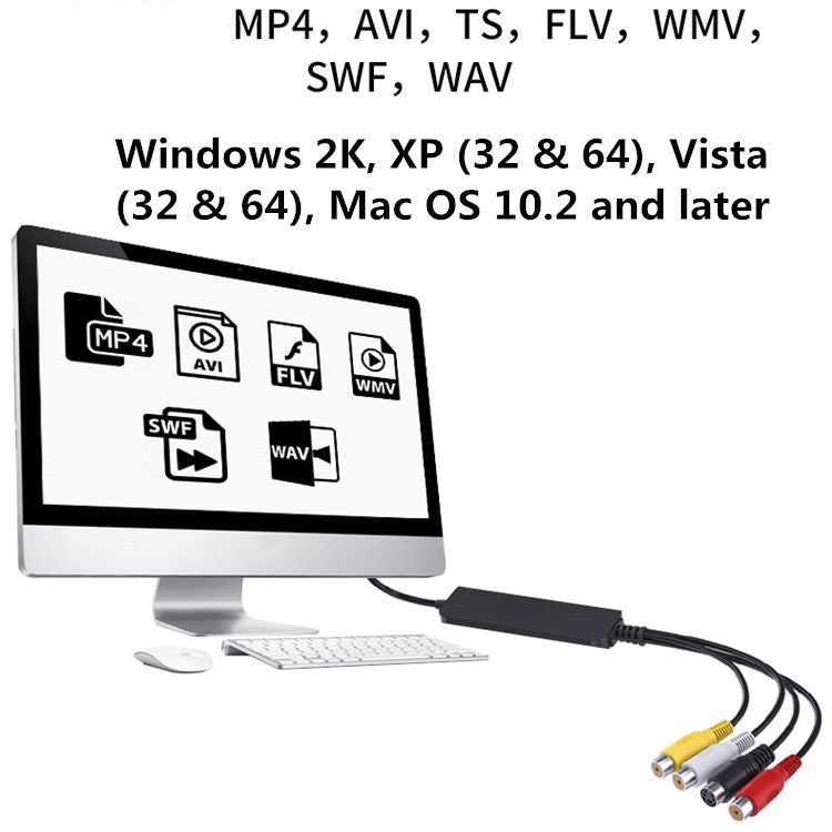 สาย USB เป็น RCA 60+ รองรับ Vista 64 / Win 7 / Win 8 / Win 10 / Mac OS