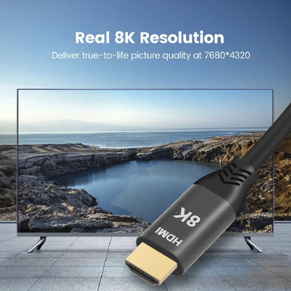 สาย HDMI2.1 8K 120Hz High Dynamic HD ความยาวสายเคเบิล: 1 ม, 120Hz 1m