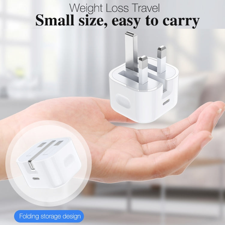 A234 20W PD 3.0 Type-C / USB-C อินเทอร์เฟซที่ชาร์จสำหรับเดินทางแบบพับได้, ปลั๊ก UK, 20W