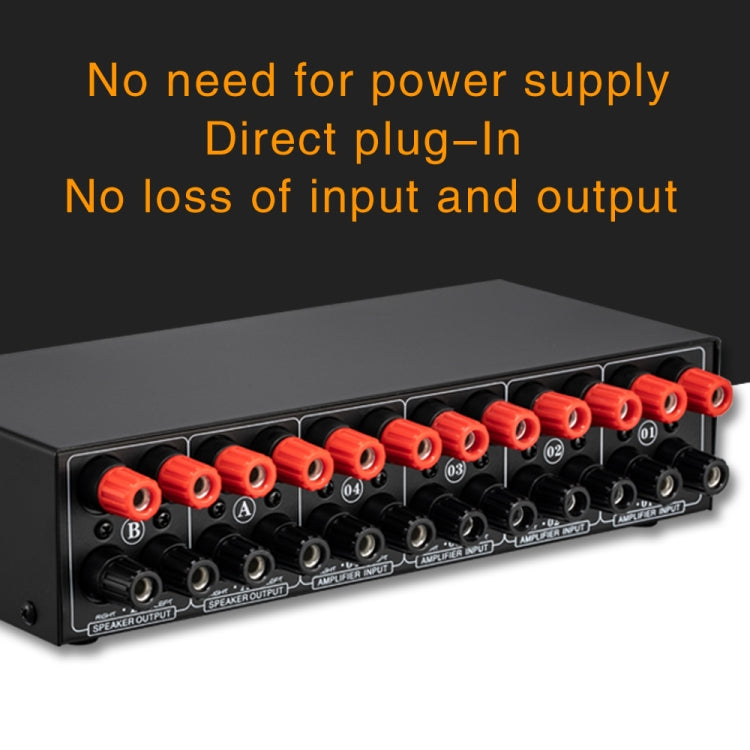 4 อินพุต 2 เอาต์พุต Power Amplifier และลำโพง Switcher สวิตช์ลำโพง Splitter Comparator 300W ต่อช่องโดยไม่สูญเสียคุณภาพเสียง, 4 In 2 Out