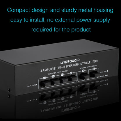 4 อินพุต 2 เอาต์พุต Power Amplifier และลำโพง Switcher สวิตช์ลำโพง Splitter Comparator 300W ต่อช่องโดยไม่สูญเสียคุณภาพเสียง, 4 In 2 Out