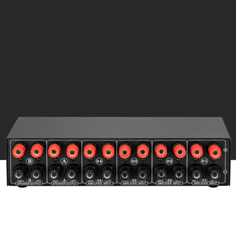 4 อินพุต 2 เอาต์พุต Power Amplifier และลำโพง Switcher สวิตช์ลำโพง Splitter Comparator 300W ต่อช่องโดยไม่สูญเสียคุณภาพเสียง, 4 In 2 Out
