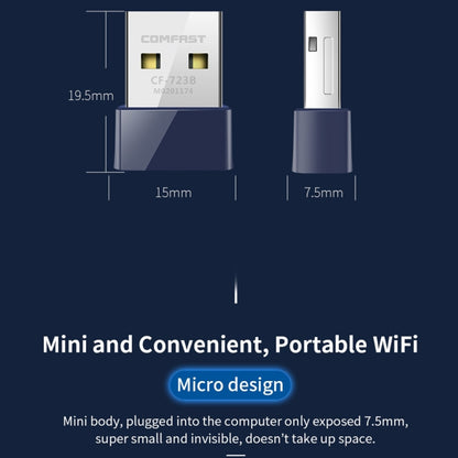 COMFAST CF-723B มินิ 2 ใน 1 USB บลูทูธ WiFi อะแดปเตอร์ 150Mbps การ์ดเครือข่ายไร้สายรับ, CF-723B