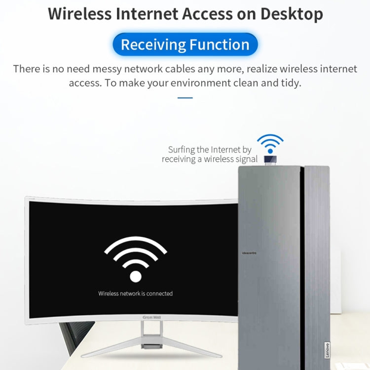 COMFAST CF-723B มินิ 2 ใน 1 USB บลูทูธ WiFi อะแดปเตอร์ 150Mbps การ์ดเครือข่ายไร้สายรับ, CF-723B