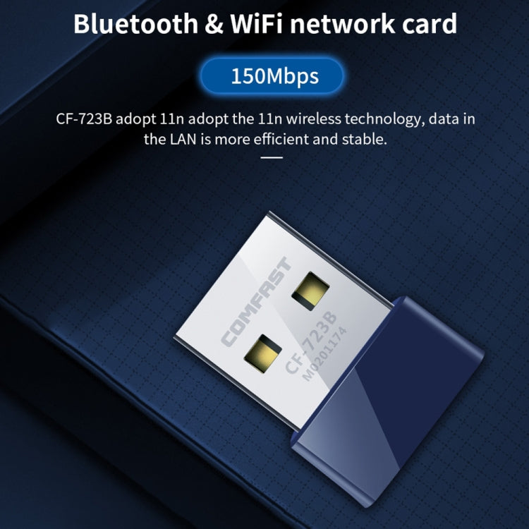 COMFAST CF-723B มินิ 2 ใน 1 USB บลูทูธ WiFi อะแดปเตอร์ 150Mbps การ์ดเครือข่ายไร้สายรับ, CF-723B