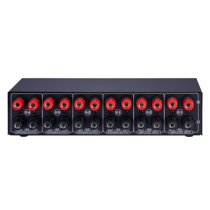 B032 2-in 4-out เครื่องขยายเสียงเครื่องสลับเสียงลำโพงคุณภาพเสียง Lossless 300W ต่อช่องสวิตช์ผู้จัดจำหน่ายเครื่องเปรียบเทียบพร้อมฟังก์ชั่นการตรวจสอบชุดหูฟัง/อินพุตเสียง, B032