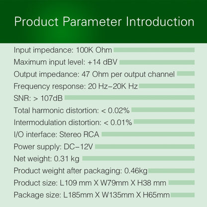 1-In 4-Out ด้านหน้าเครื่องขยายสัญญาณสเตอริโอ, การปรับระดับเสียงเอาต์พุตอิสระอินเทอร์เฟซ RCA No Loss Allocator, US Plug, B029