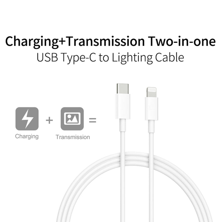 A2344 20W PD 3.0 Type-C / USB-C ที่ชาร์จสำหรับเดินทางแบบพับได้ + USB-C / Type-C ถึง 8 Pin ชุดสายเคเบิลข้อมูลการชาร์จอย่างรวดเร็ว, ปลั๊ก UK, ความยาว: 1 ม., 20W 8 Pin Length: 1m
