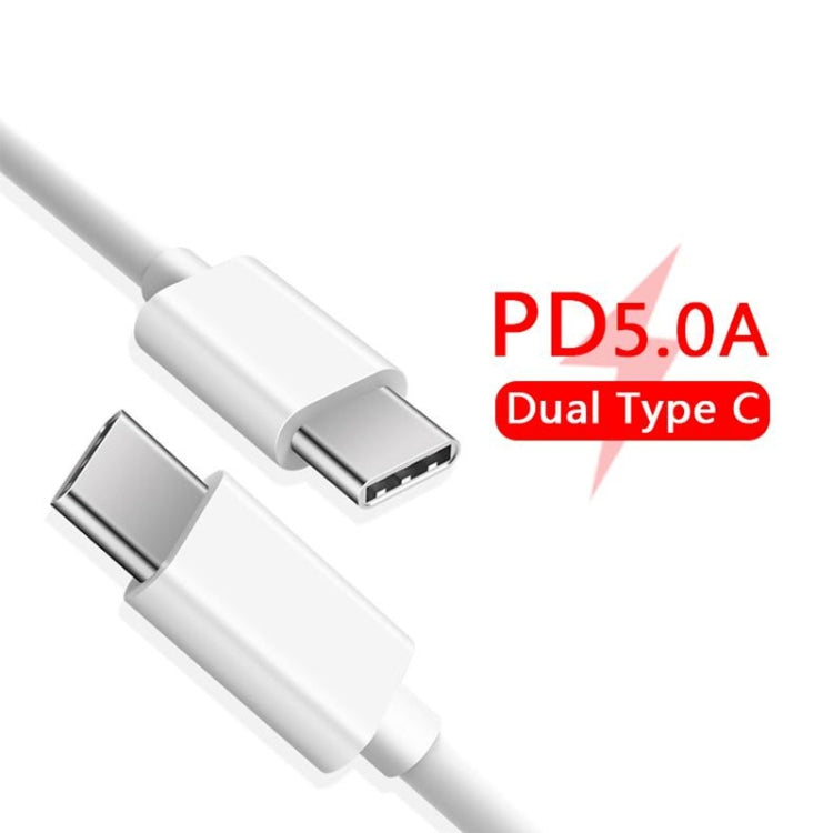 XJ-50 PD 120W 5A USB-C / Type-C เป็น USB-C / Type-C สายเคเบิลข้อมูลการชาร์จอย่างรวดเร็ว, ความยาวสายเคเบิล: 1 ม., 1m