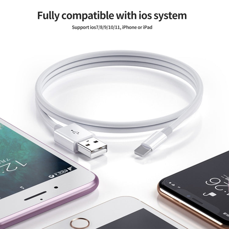 XJ-51 3A USB to 8 Pin Fast Charging Cable สำหรับ iPhone 12 Series, ความยาว: 1 ม., 1m