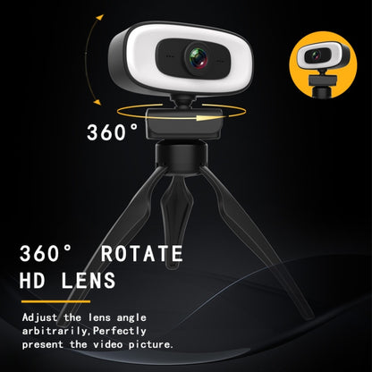 C10 2K HD โดยไม่มีการบิดเบือน 360 องศาหมุนสามความเร็วเติมแสง USB ไดรฟ์ฟรีเว็บแคม, ไมโครโฟนในตัวที่ชัดเจนยิ่งขึ้น