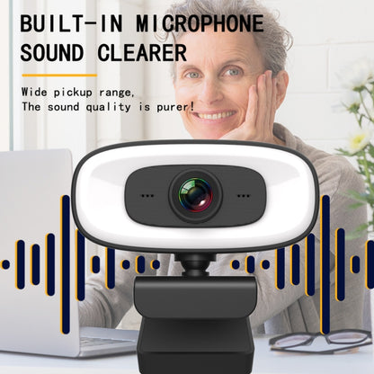 C10 2K HD โดยไม่มีการบิดเบือน 360 องศาหมุนสามความเร็วเติมแสง USB ไดรฟ์ฟรีเว็บแคม, ไมโครโฟนในตัวที่ชัดเจนยิ่งขึ้น