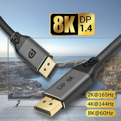 DisplayPort 1.4 8K HDR 60Hz 32.4Gbps สาย DisplayPort สำหรับวิดีโอ / พีซี / แล็ปท็อป / ทีวี ความยาวสายเคเบิล: 1 ม., 1m