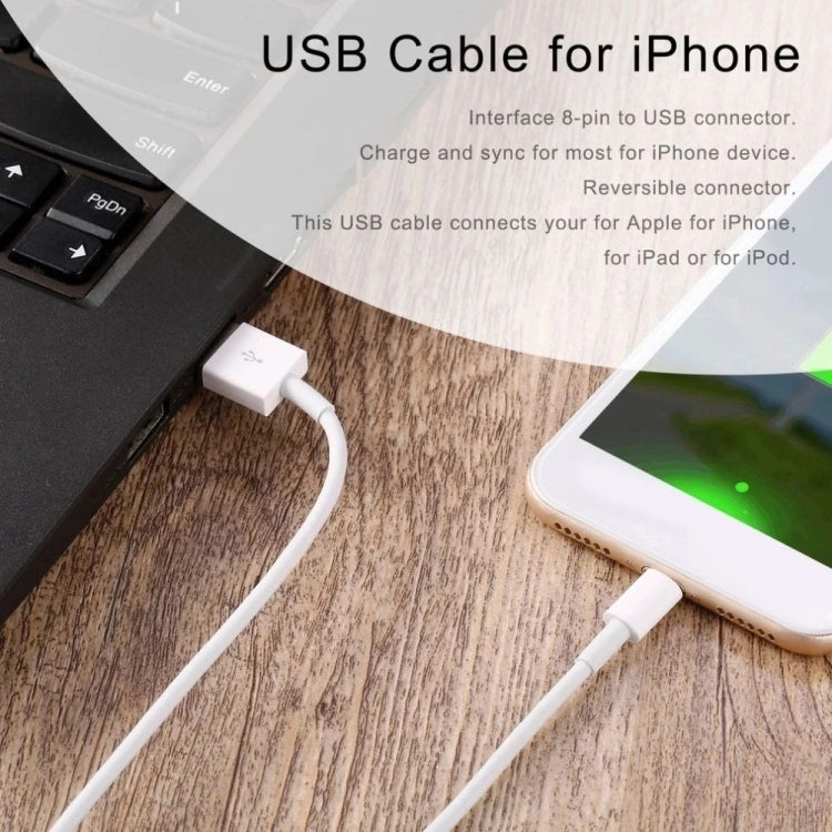 XJ-51 3A USB to 8 Pin Fast Charging Cable สำหรับ iPhone 12 Series, ความยาว: 2 ม., 2m