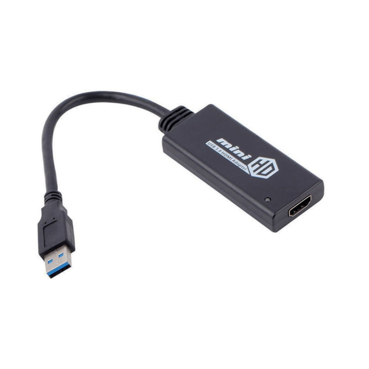 อะแดปเตอร์สายเคเบิลแปลง USB 3.0 เป็น HDMI HD พร้อมเสียง ความยาวสายเคเบิล: 20 ซม