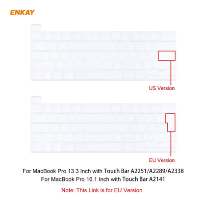 ฟิล์มป้องกันแป้นพิมพ์ ENKAY Soft TPU สำหรับ MacBook Pro 16 นิ้ว A2141 / Pro 13.3 นิ้ว A2289 และ A2251 และ A2338 (2020) รุ่นสหภาพยุโรป, EU Version