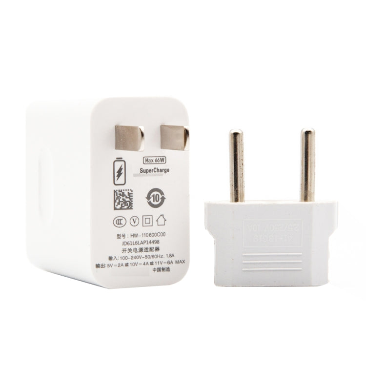 HW-66W 6A USB ที่ชาร์จสำหรับเดินทางชาร์จเร็วพร้อมหัวแปลงปลั๊ก EU, With EU Plug
