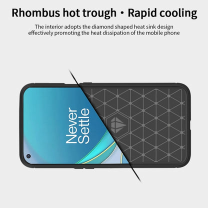 สำหรับ OnePlus 9 MOFI Gentleness Series เคส TPU นุ่มเนื้อแปรงคาร์บอนไฟเบอร์, For OnePlus 9