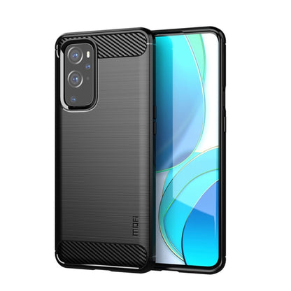 สำหรับ OnePlus 9 MOFI Gentleness Series เคส TPU นุ่มเนื้อแปรงคาร์บอนไฟเบอร์, For OnePlus 9