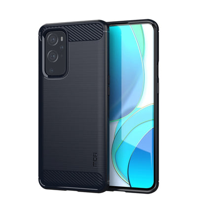สำหรับ OnePlus 9 MOFI Gentleness Series เคส TPU นุ่มเนื้อแปรงคาร์บอนไฟเบอร์, For OnePlus 9