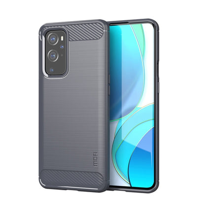 สำหรับ OnePlus 9 MOFI Gentleness Series เคส TPU นุ่มเนื้อแปรงคาร์บอนไฟเบอร์, For OnePlus 9
